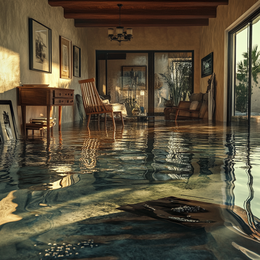 emergency_plumbing_leak_home_den_flooded_Scottsdale
